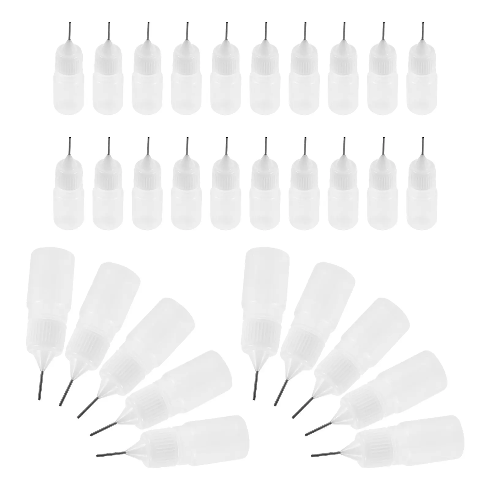 

50Pcs Fine Tip Handcraft Glue Bottles 5Ml Refillable Precision Applicator for Paper Quilling Nail Art Craft Paint Dispenser