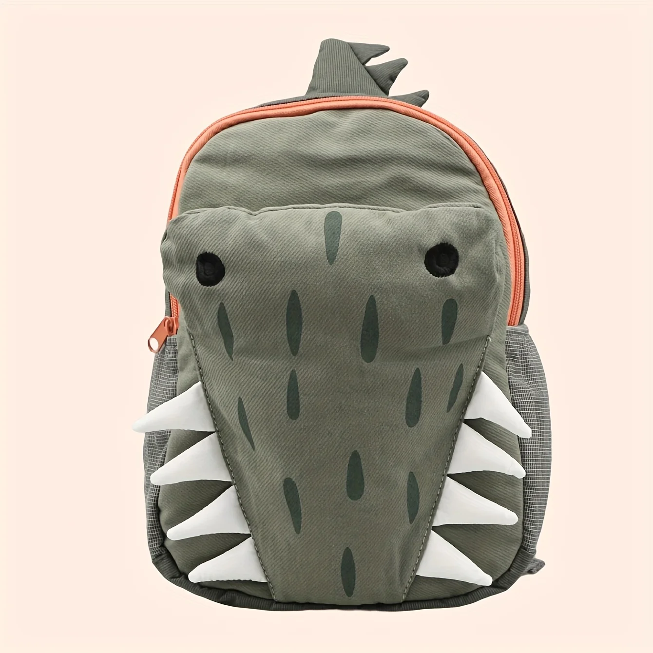 Custom Name-Embroidered Cute Green Crocodile Kids' Backpack | Preschool & Personalized Gift