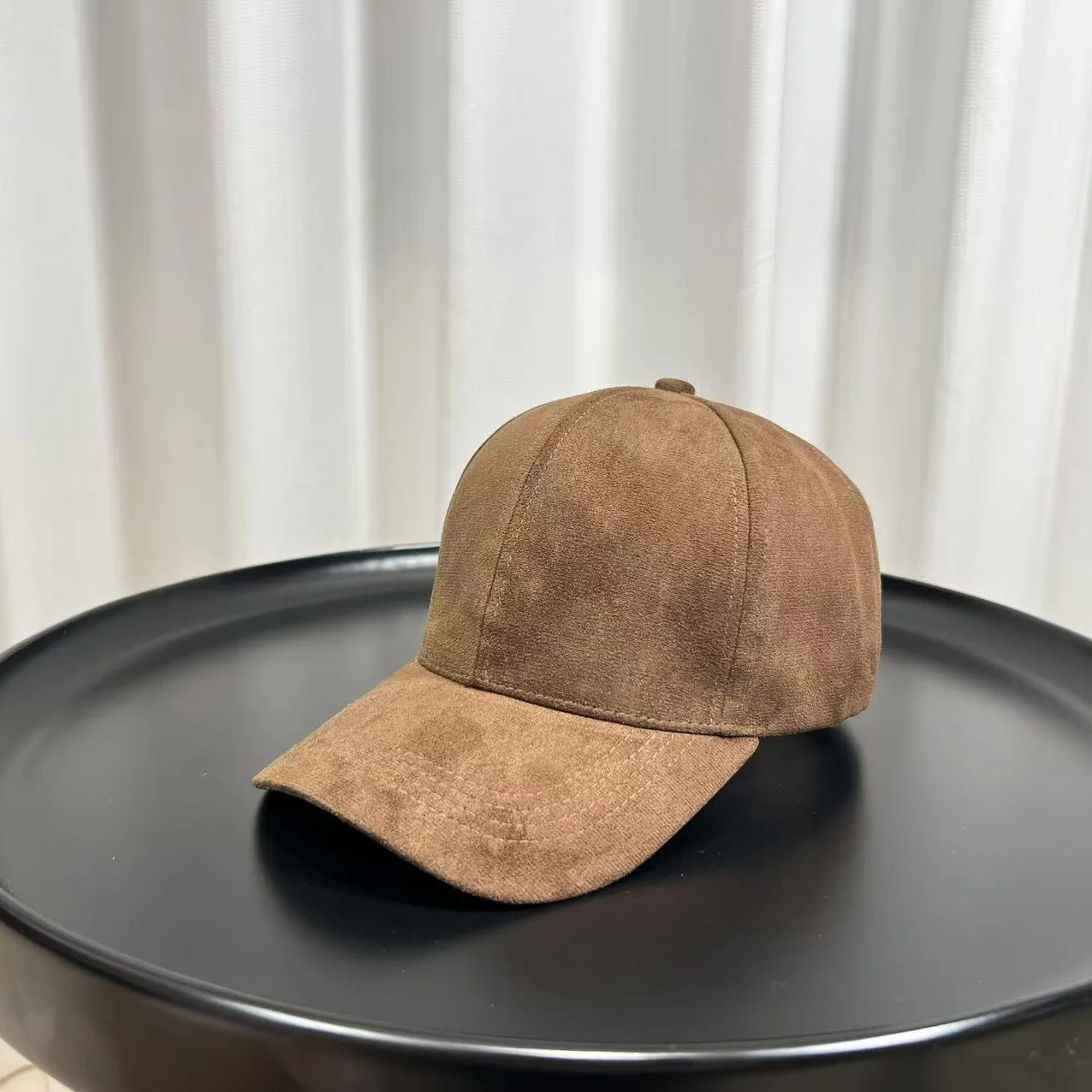 Gorras de béisbol de gamuza ajustables a la moda para hombres y mujeres Otoño Invierno sólido Retro Snapback gorro de Hip Hop gorras con visera de calle Unisex