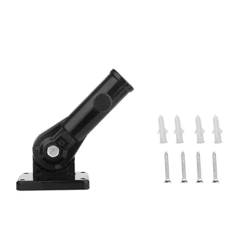BMBY-Flag Pole Holder Bracket Flag Pole Mounting Bracket Adjustable Multi-Position Black