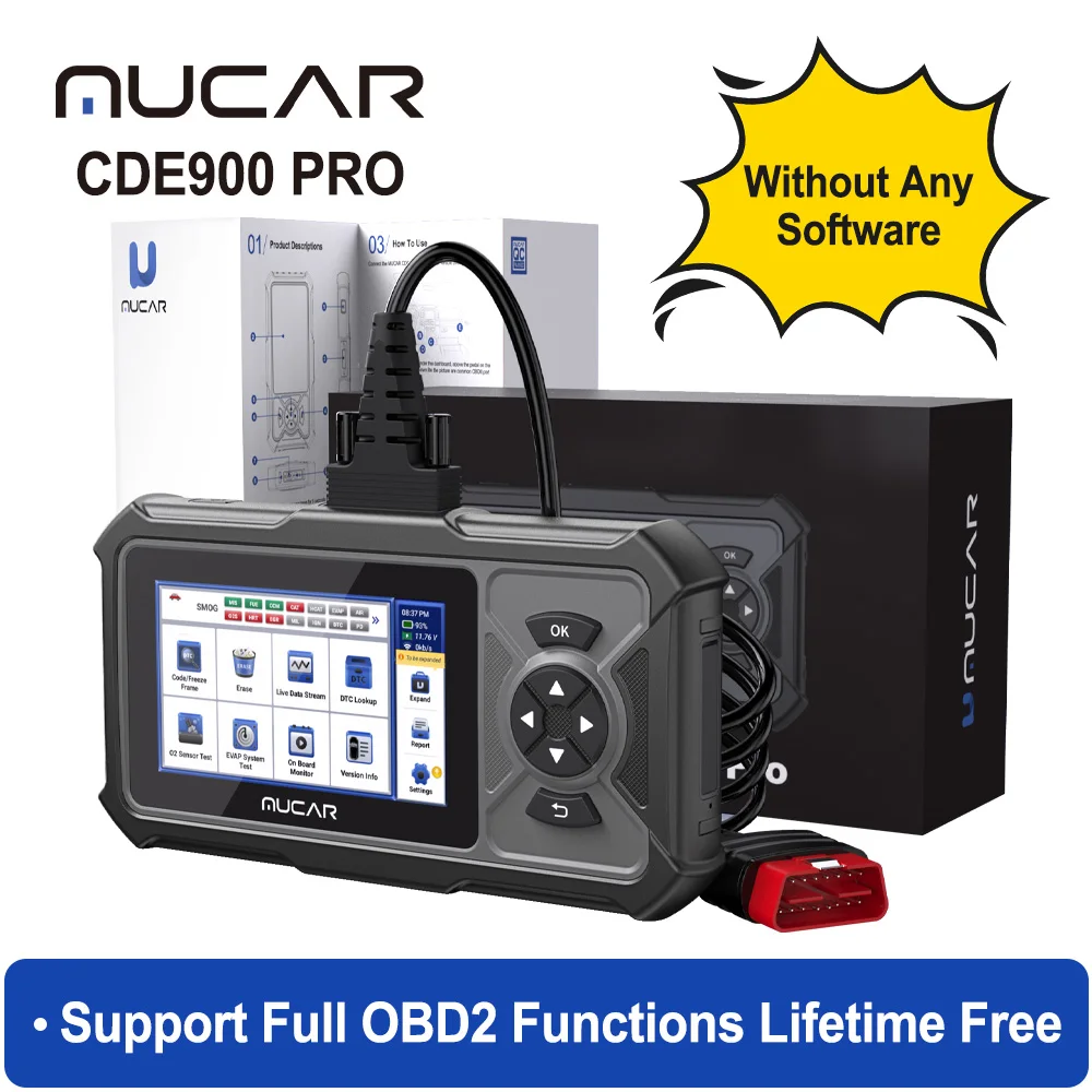 MUCAR CDE900 Pro Obd2 Scanner 2 + 32G Auto Diagnostische Hulpmiddelen Automotive Obd Scanner Tool Code Reader Volledige OBD2 Functies Gratis - afbeelding 1