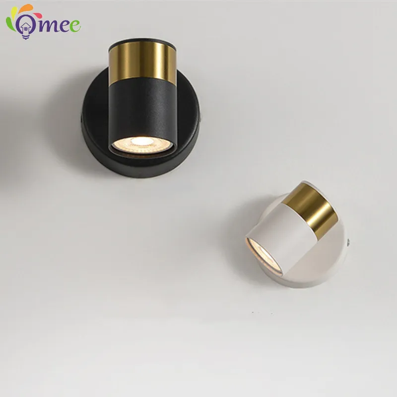 

OMEE GU10 Bulb Modern Led Wall Lamp Bedside Wall Light Adjustable Angle Wandlamp Bedroom Bathroom Lamp For Mirror Stair Lighting