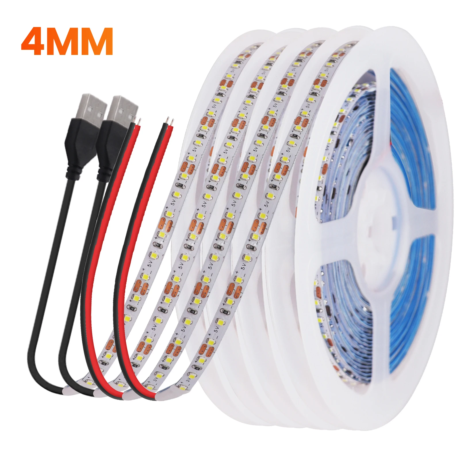 

Гибкая светодиодная лента SMD1616, 4 мм, 5 В, 180 светодиодов/м