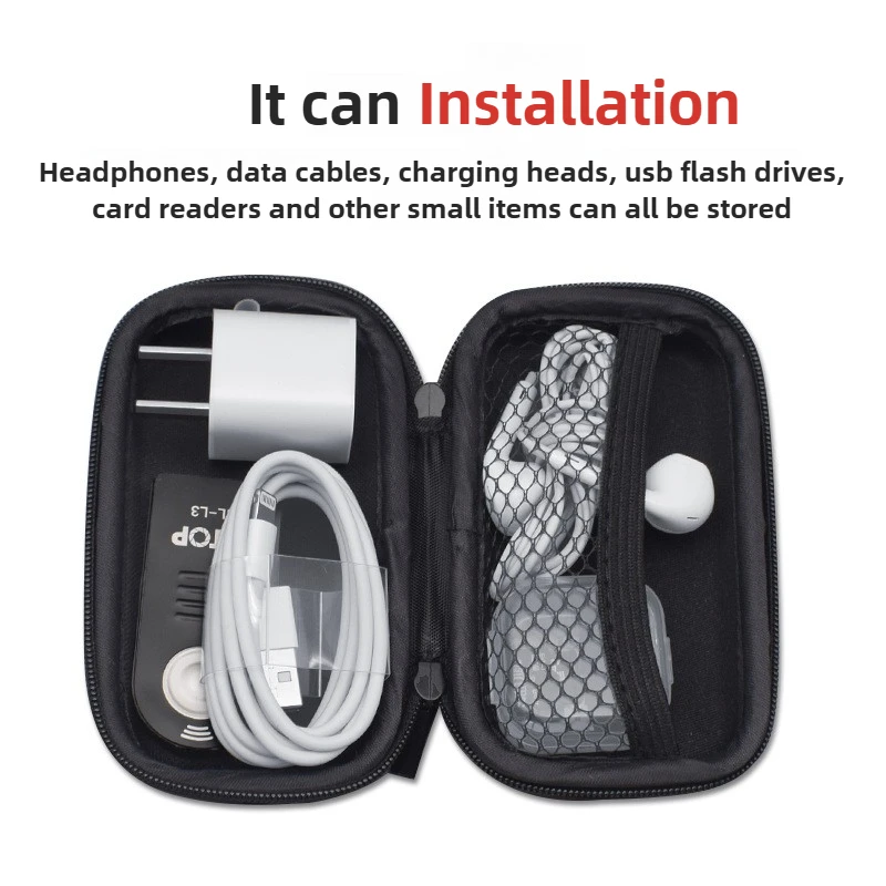 

Portable Water-Resistant Woven Pouch - Mini Organizer for Cables Chargers Earphones & U Disks Durable Storage Bag