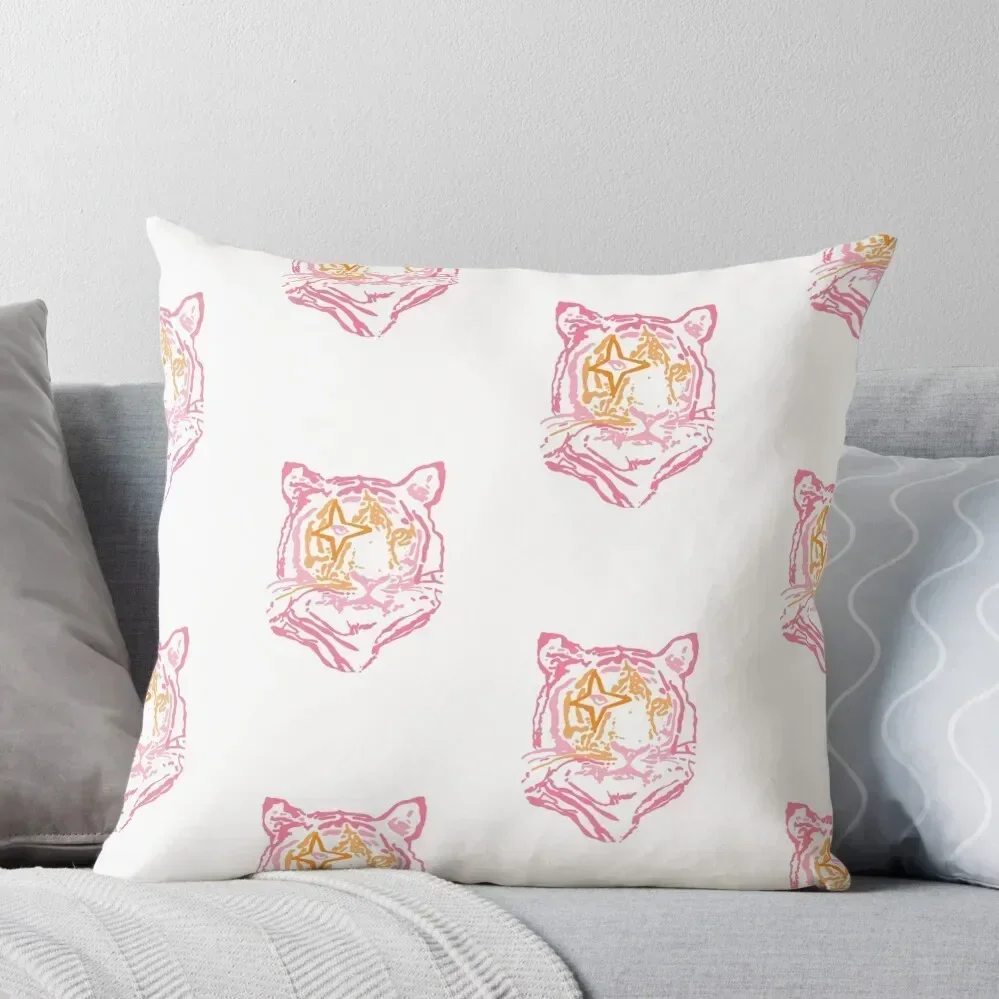 

pink and orange star tiger Throw Pillow Sofa Cover Pillowcases pillow