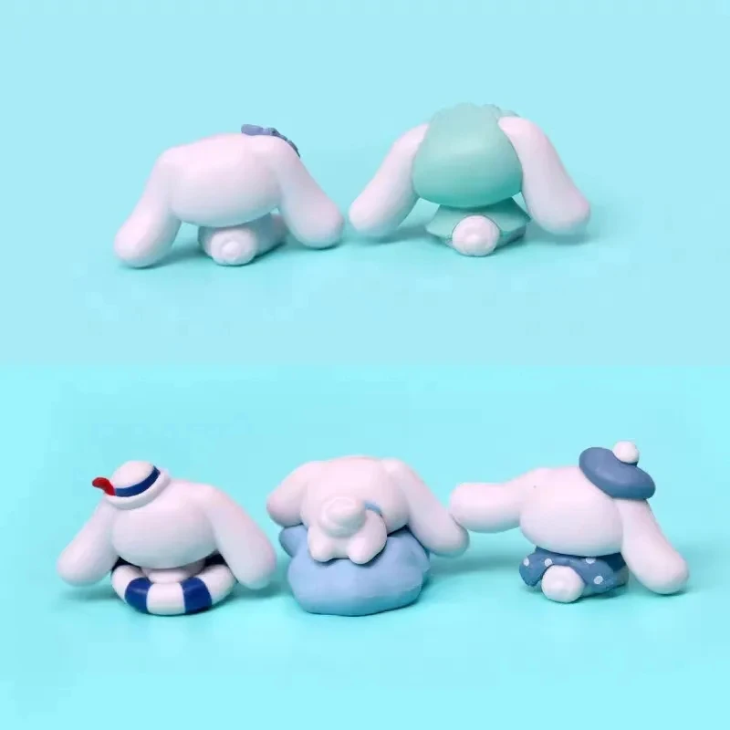 5pcs 3-4cm Action Figures Cinnamoroll Kuromi Melody Cartoon Peripheral Figures Personality Cute Room Decoration Gift image 5