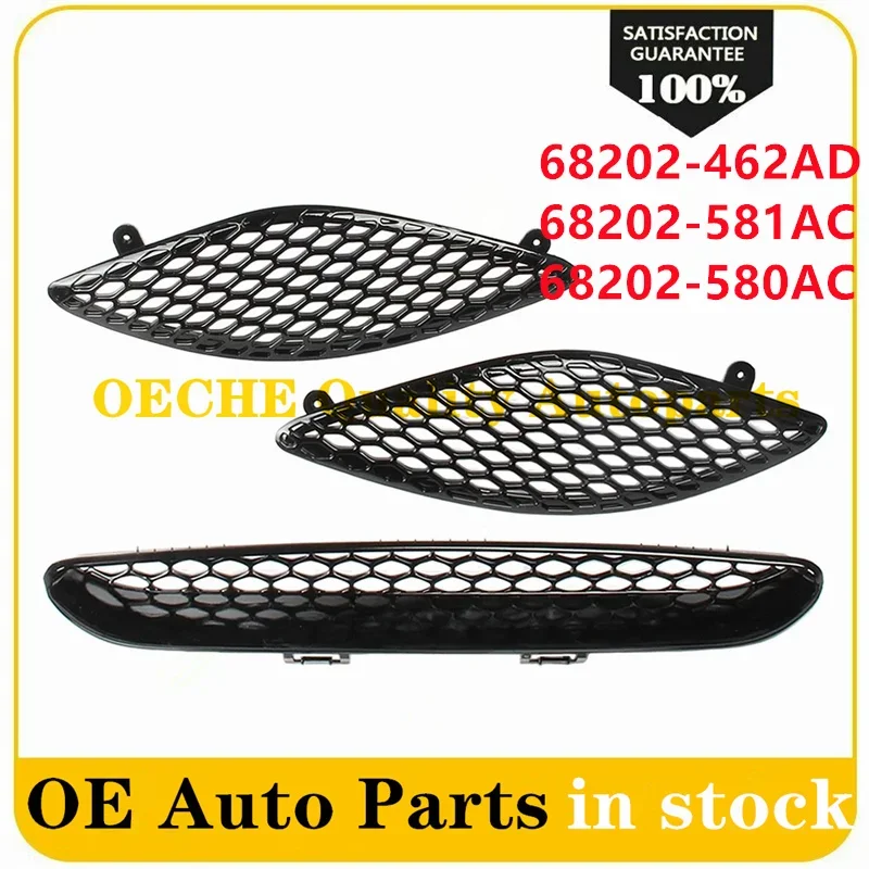 

3PCS Front Hood Bonnet Cover Bezel 68202581AC 68202580AB For Dodge 2015-2020 68202462AD 68202-462AD 68202-581AC 68202-580AC