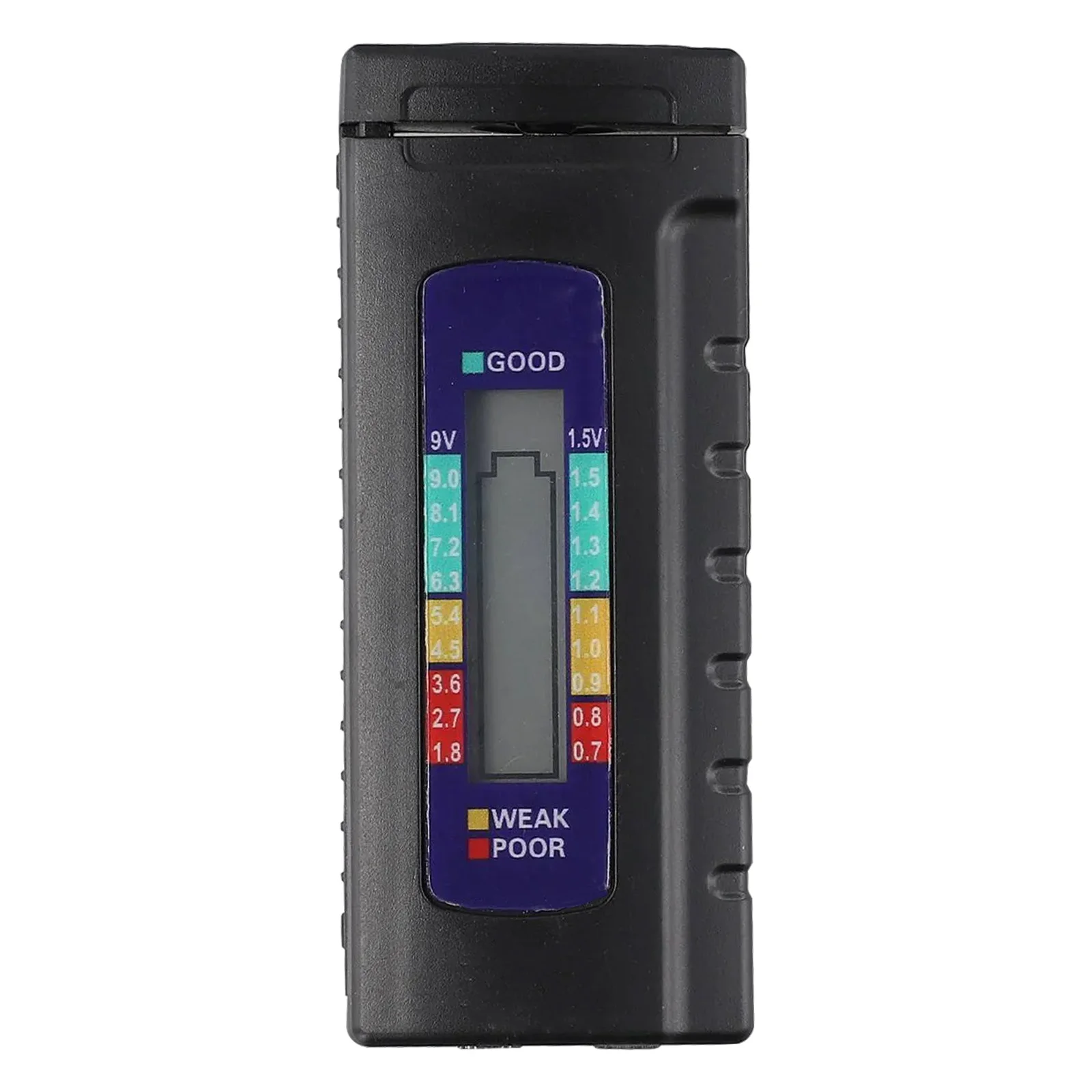 Digital Battery Capacity Tester LCD Display Diagnostic Tool For AA AAA 9V 6F22 Cells ABS Plastic Black Portable Meter