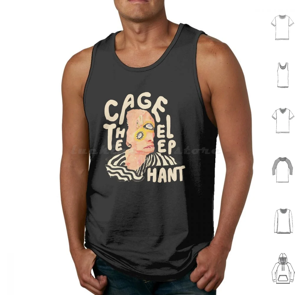 Elephant The Cage Tank Tops Print Cotton Vsco Trendy Cage The Elephant Bands Indie