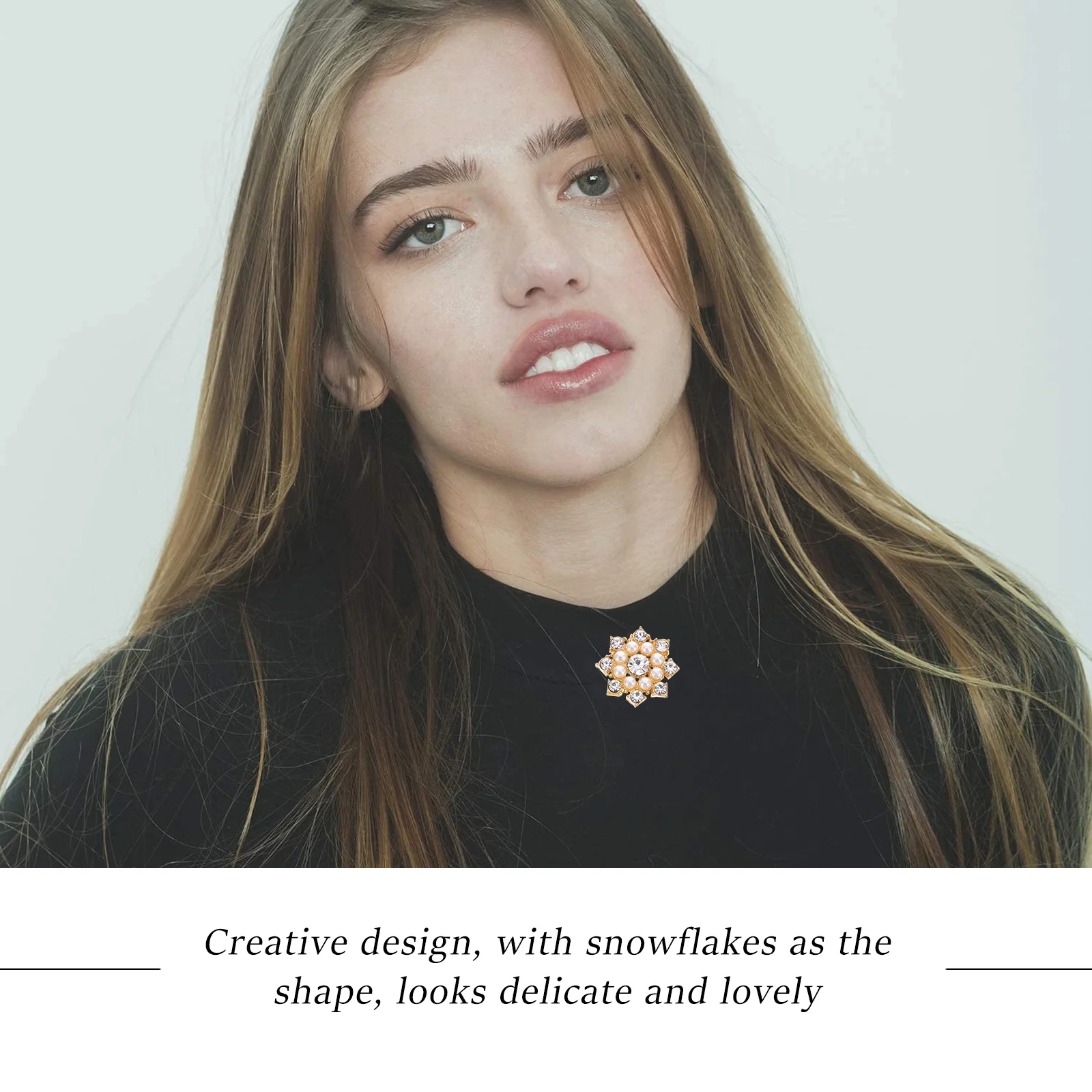 

50Pcs Creative Snowflake DIY Accessories Alloy Crystal Pearl Decorative Pendants Jewelry Making Material Hair Clip Phone Case