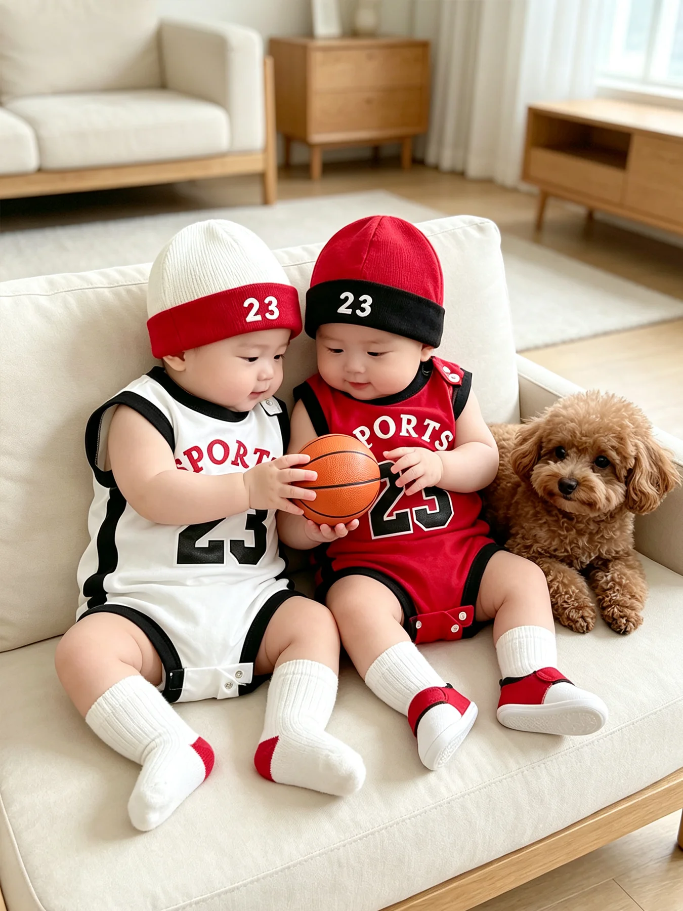 Nee. 23 Rood-witte kleurblok k - Baby Clothing Clearance recensie en prijs