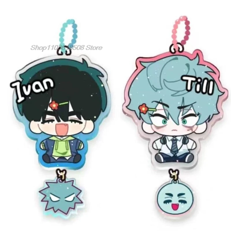 IVAN & TILL Anime KeyChain ALIEN STAGE Men Key Chain for Women comic korean Cartoon Fashion Figure Acrylic Keyring Pendant Gift