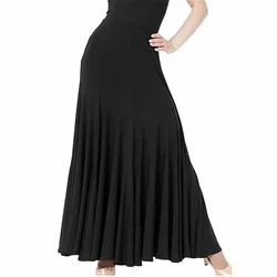 Faldas de flamenco de 4 colores para mujer, faldas de baile de salón, faldas de salón, vals estándar, tango, negro, rojo, azul, morado