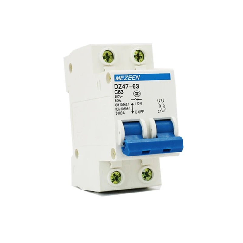 

Circuit Breaker 16A 20A 25A 32A 63A Air Switch Miniature Circuit Breaker Overload Protection Switch 2P