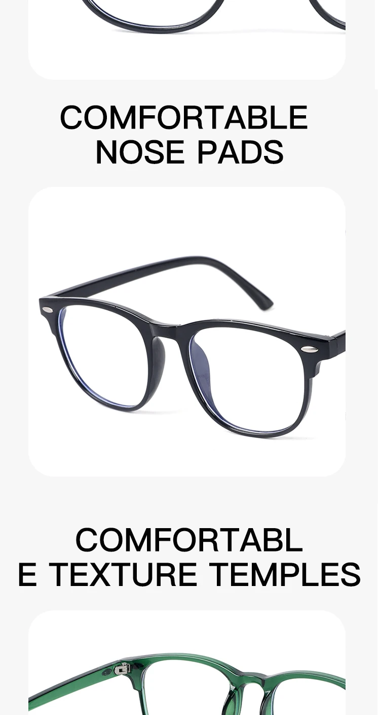 Computerbrille für Damen und Herren, modische Damen-Anti-Blaulicht-Brille, einfacher Stil, hohe Klarheit, Augenschutzbrille – Detail 3