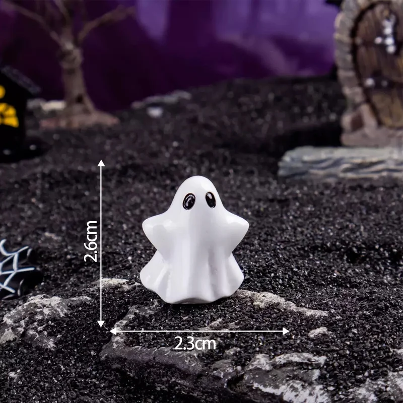 5/10pcs Mini Resin Ghost Miniatures Spooky Halloween Figurines for Micro Landscape DIY Craft Home Tabletop Displays Ornaments