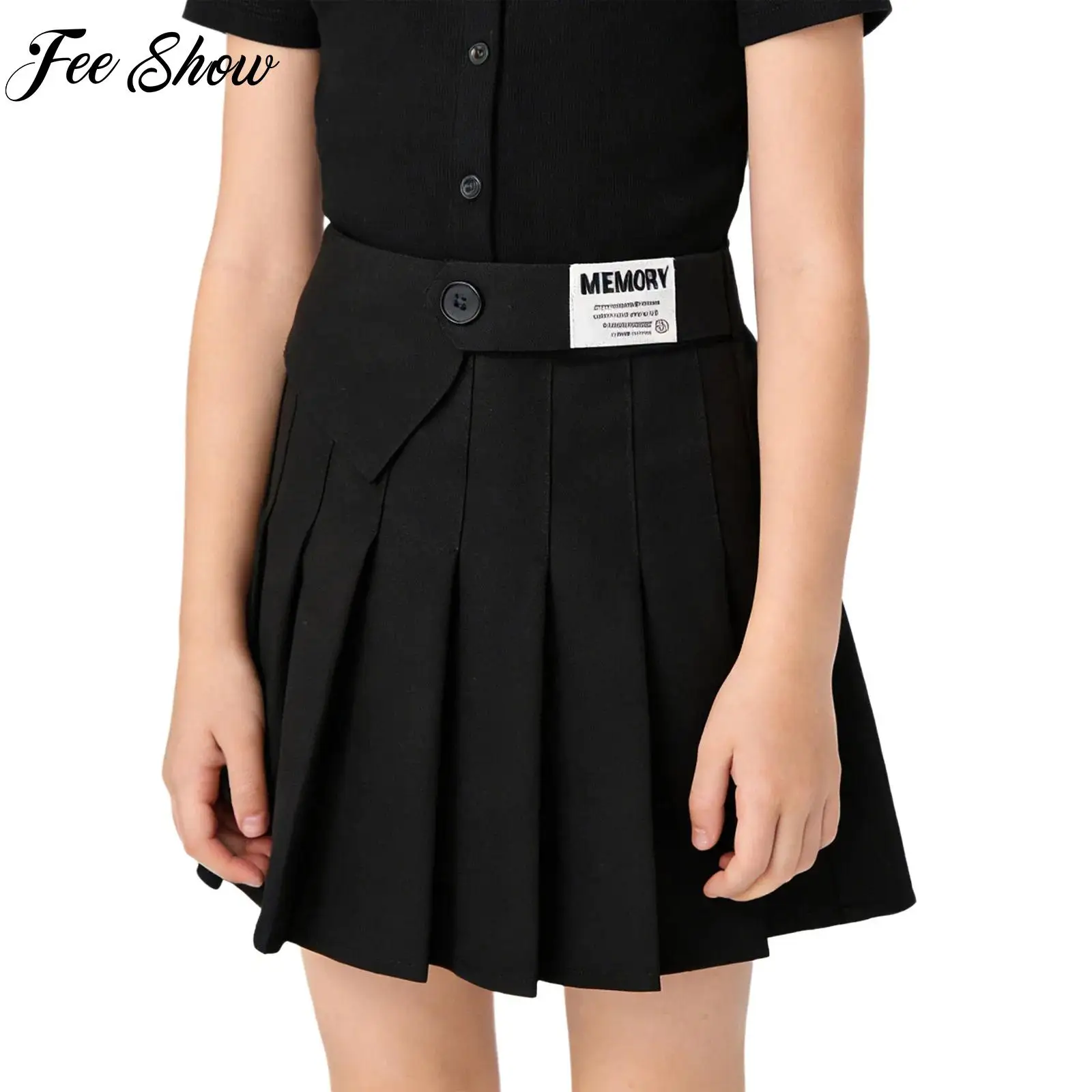 

Юбка-плиссе в школьном стиле для девочек-подростков, спортивная одежда для тенниса и бадминтона, юбка с эластичной талией и встроенными шортами, одежда для танцев