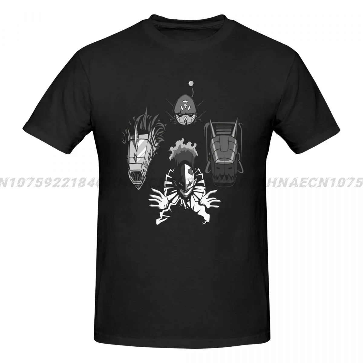 Digimon Dark Masters Rhapsody T-Shirt Men Round Neck Cotton T Shirts Short Sleeve Tops Printed Clothing