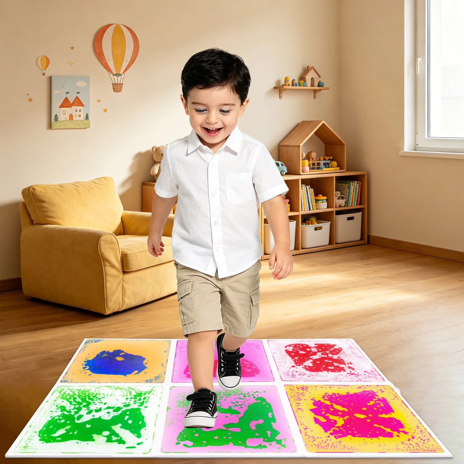 Thickened Kids Sensory Walking Pads Autism Sensory Mat Comfort Sensory Touch Tiles Home Use Autistic Training Mat