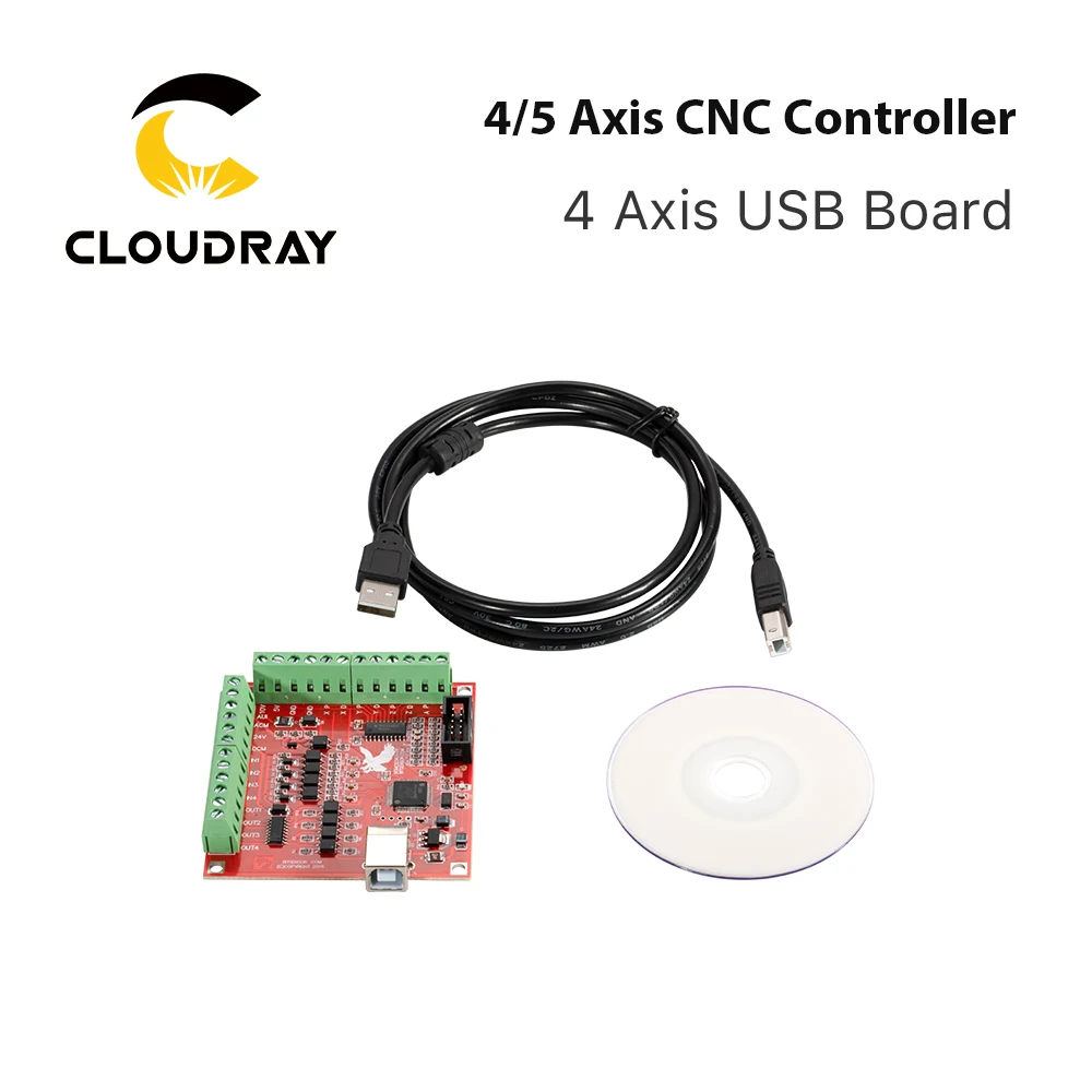 Cloudray CNC Controller Board 4 Axis USB Board/ 5 Axis LPT DB25 Board for Laser Milling Machine