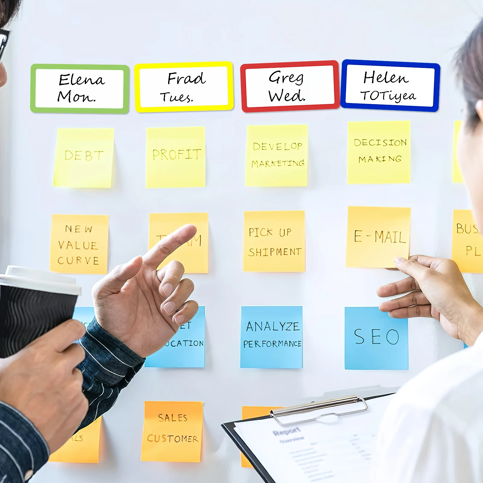 20Pcs Blank Magnet Label 10x5cm Erasable Whiteboard Sticker Reusable for Kitchen Office School Multi-Function Note Labels Dry