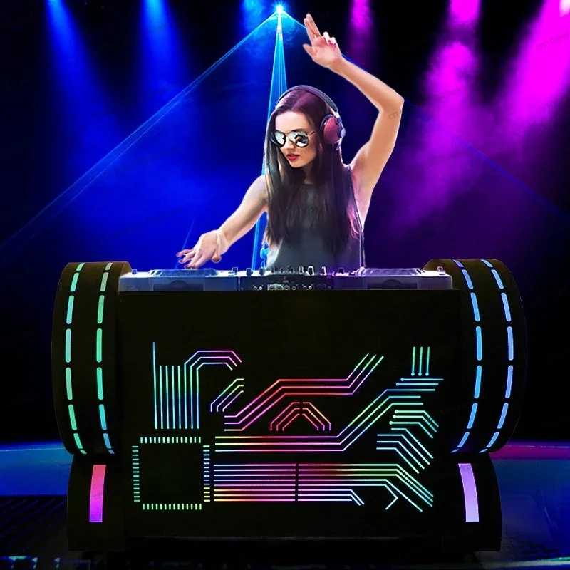 

Модернизированная подставка для диджеев Abyss, светодиодные столы для диджеев, светящаяся портативная барная стойка со светодиодной подсветкой, специальный бар для диджеев и ночной клуб