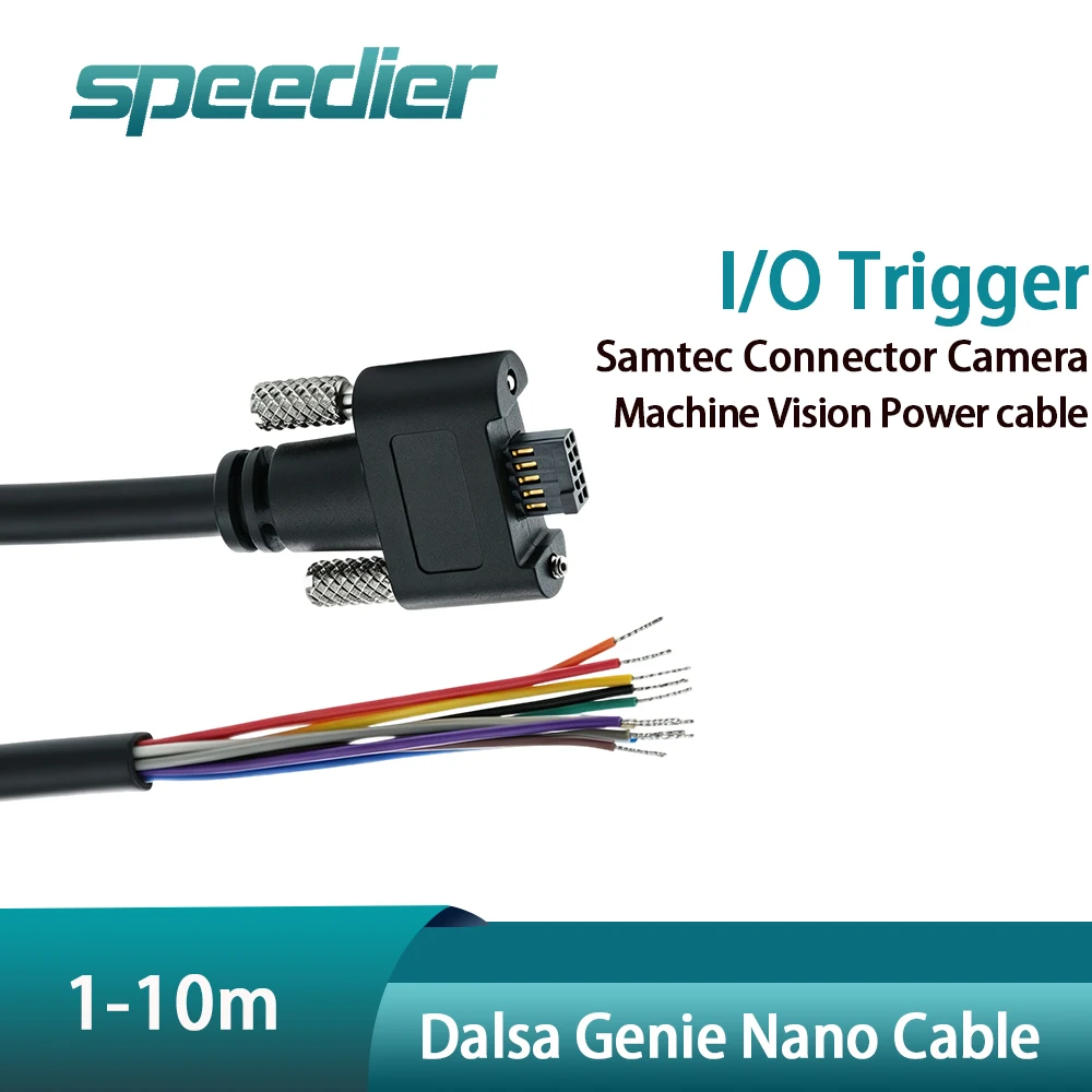 Câble de déclenchement d'alimentation et de signalisation pour caméra industrielle, connecteur Samtec pour caméra de vision industrielle Teledyne Dalsa Genie Nano, fils de connexion