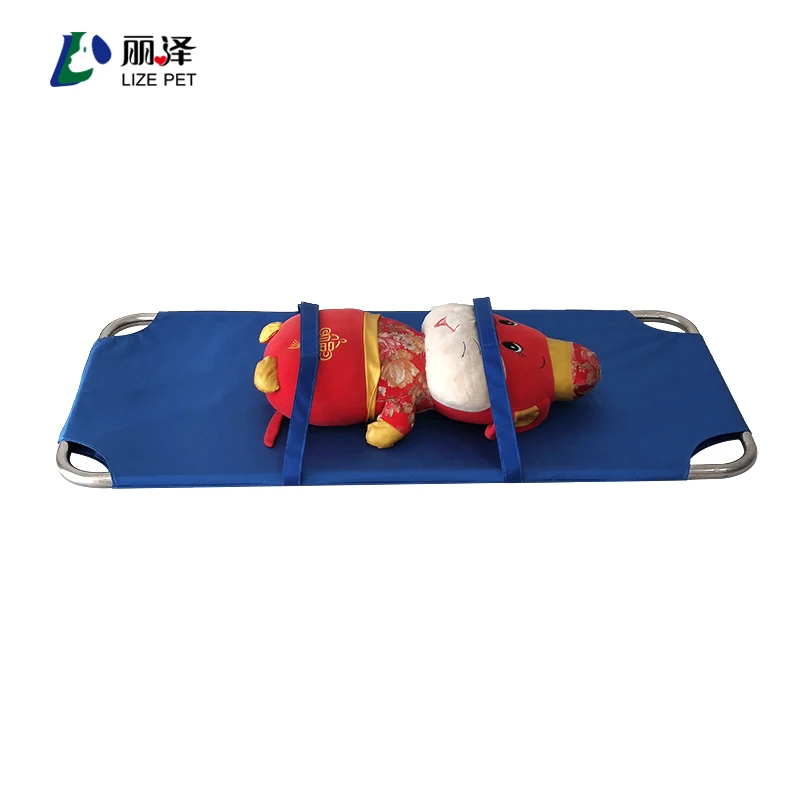 PET Stainless Steel Pet Stretcher Nylon Waterproof Cloth Commonly Used in Veterinary Hospital Clinics