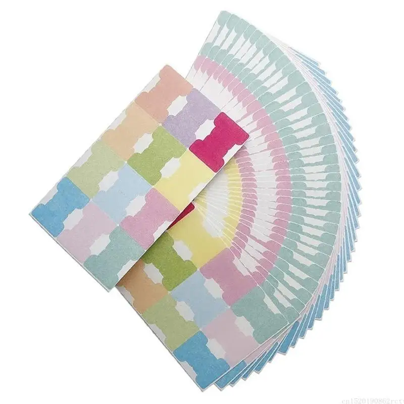 D5BB 120Pieces Colored Index Label Adhesive Label Sticker Writable Index Labels Adhesive Notes Notebook Page Marker