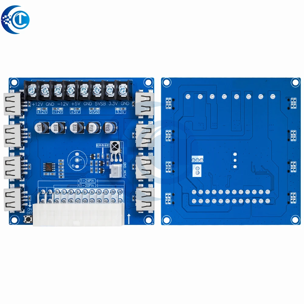 1~3PCS ATX Desktop Power Tap Module: USB Charging Adapter Board with 5V/12V Power Output Wiring for PC Cases