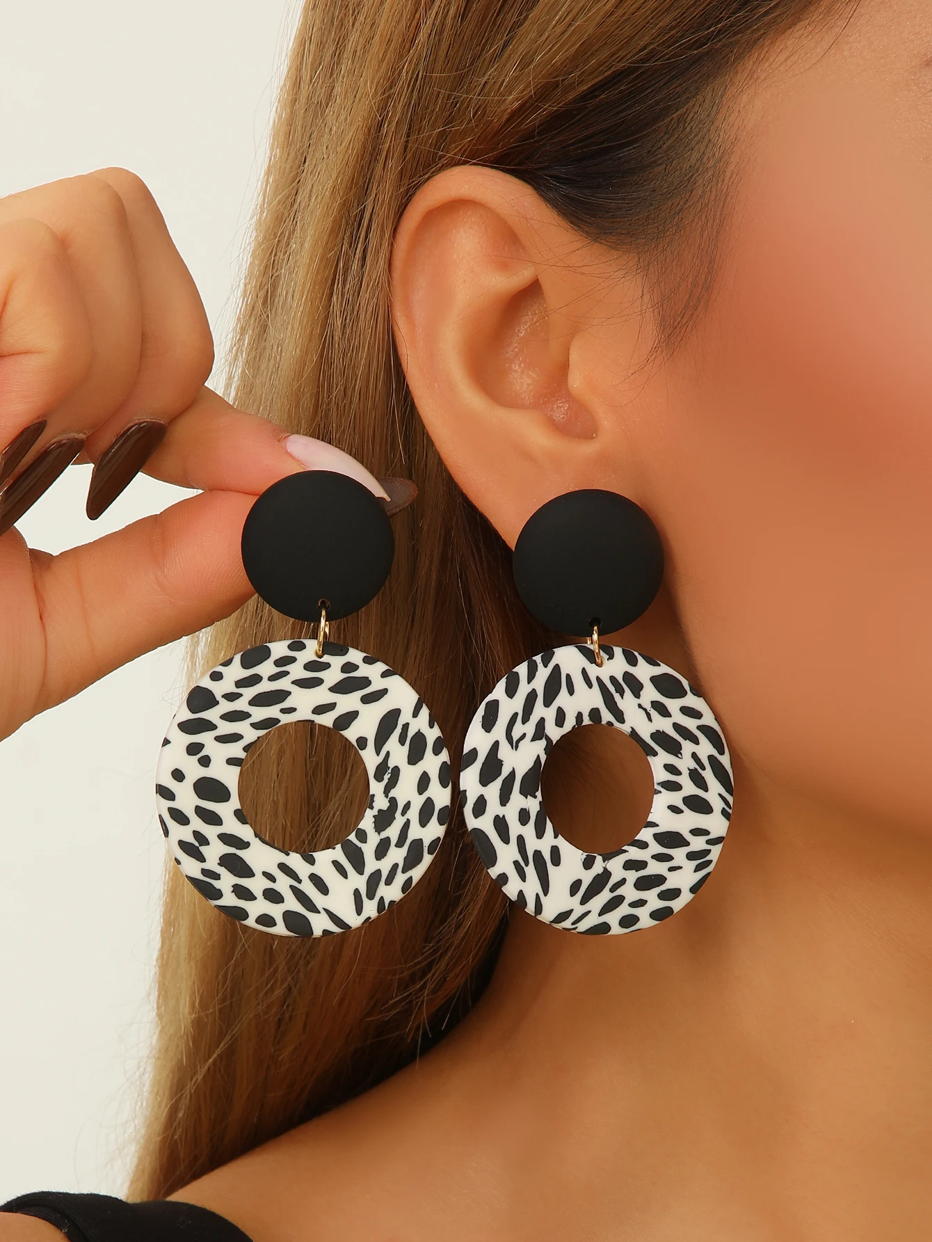 Trendy Boho Polymer Clay Earrings Geometric Bold Colorful Design Lightweight Fashion for Women Everyday Wear Party Gift