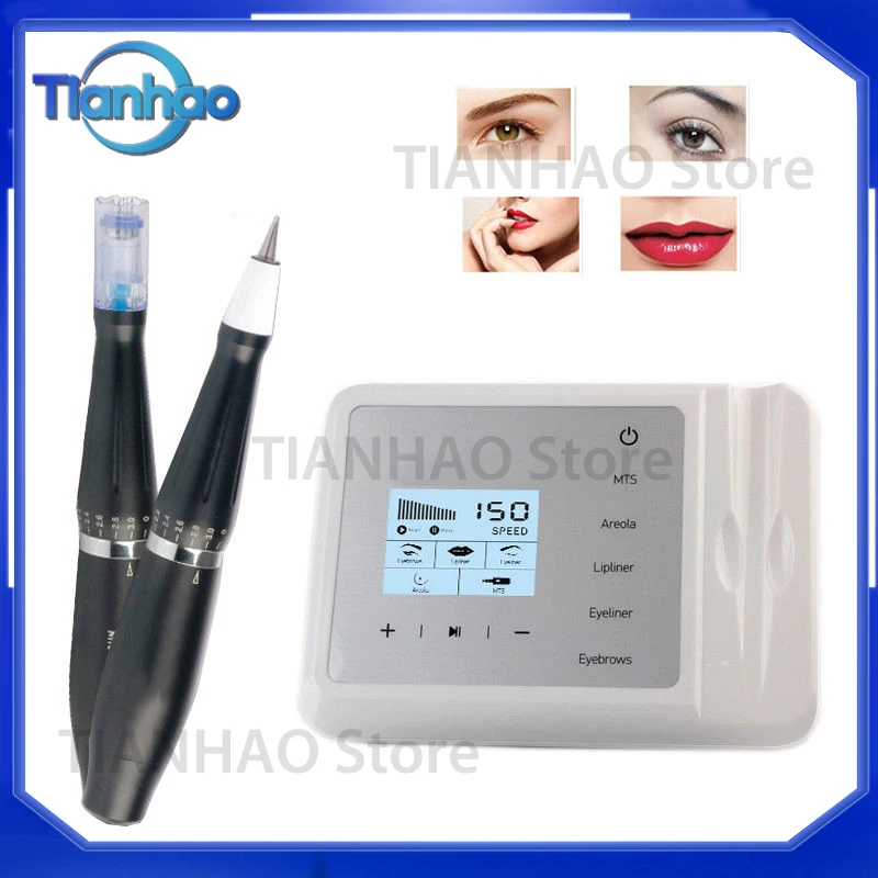 for 50W Eye Brow Lip Rotary Pen Permanent Makeup Tattoo Machine MTS PMU System with V9 Tattoo Needle