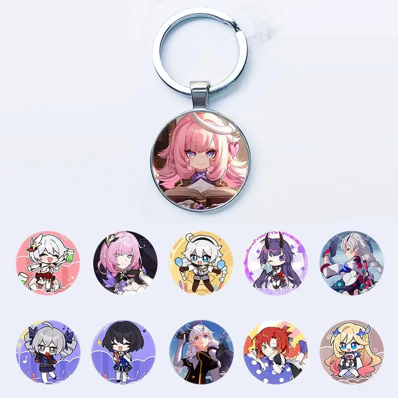 Tafree otto Apokalypse Bronya Zaychik Schlüssel ringe Anime Schlüssel anhänger runde Glaskuppel mit Fotos Schmuck cmx102