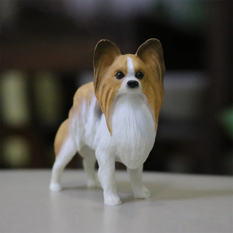 

Lifelike Mini Papillon Dog Model Simulation Dog Decoration Car Ornaments