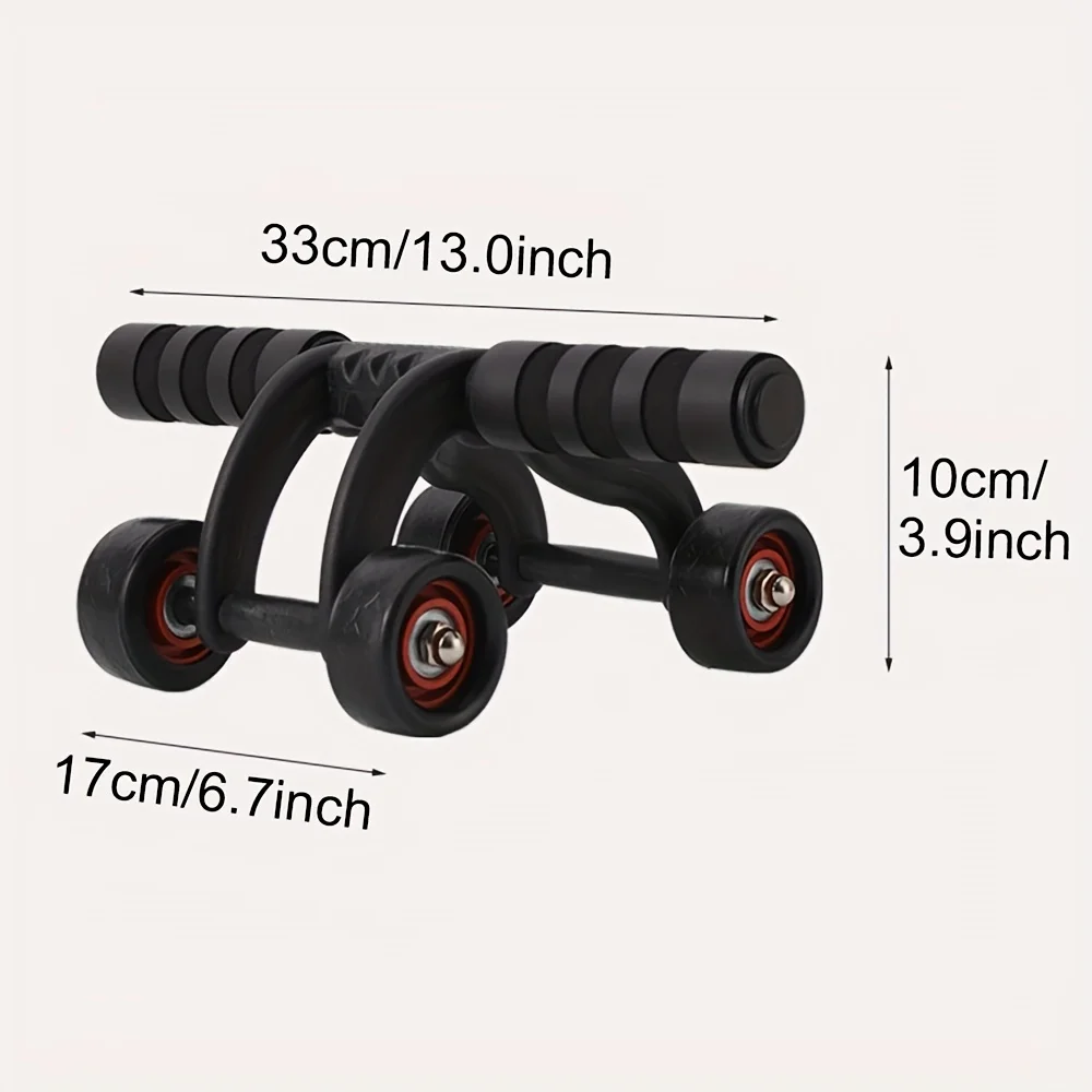 1pc Abdominal Exercise Wheel - Four Wheels For Stability - Home Gym Fitness Equipment, Strengthen Core and Tone Abs Muscle Train