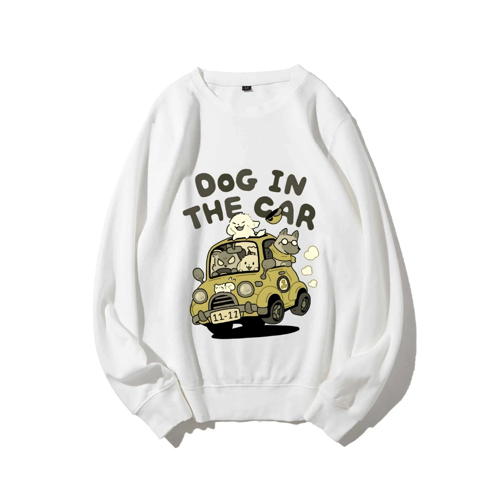 Cute Animal Cartoon Oversized Women's Y2k Hoodie Hand Painted Korean Style Graphic Sweatshirt Cozy Fleece Warm Fall Winter 2025