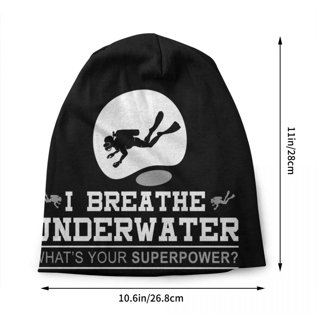 Dive Diver Scuba Diving Instructor Skullies Beanies Caps Men Women Unisex Trend Winter Warm Knitting Hat Adult Bonnet Hats
