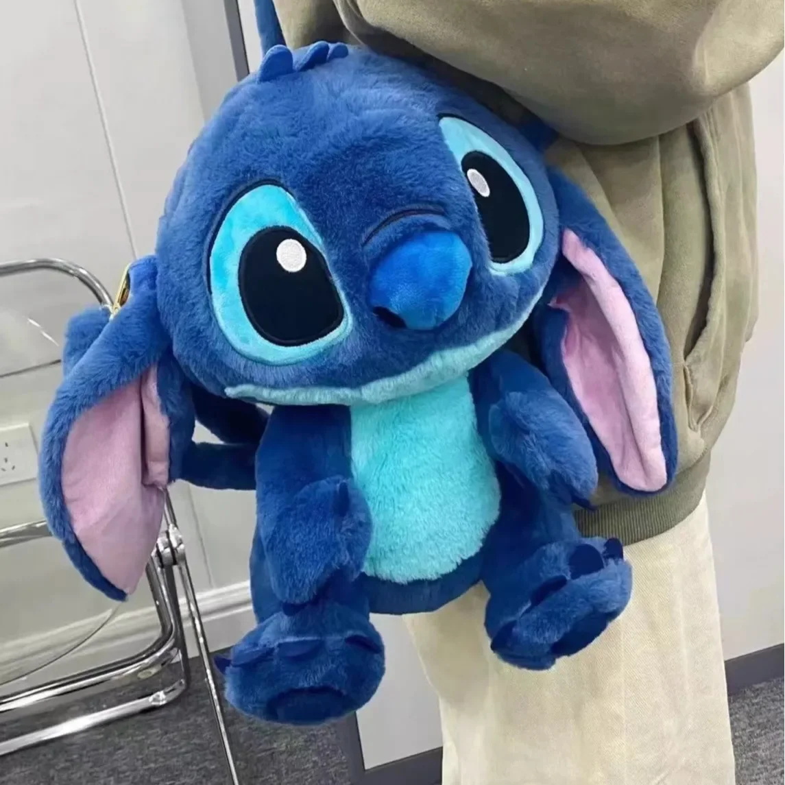 Stitch Plush Backpack Cartoon Cute Doll Crossbody Handbag Kawaii Large Storage Couple Christmas Gift Disney Anime Accessories