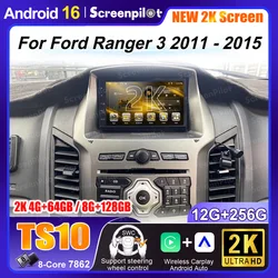 Android 13 para Ford Ranger 3 2011 2012 2013 2014 2015 Multimedia Auto radio navegación reproductor de Radio estéreo GPS para coche DSP Dash Cam