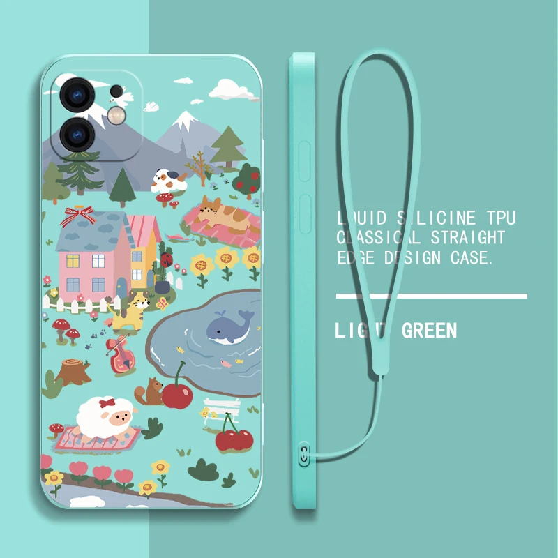 Picnic Beach Phone Case For Xiaomi Mi 13 12 12T 12S 11 11T Ultra 10 10T 9 9T 9SE 8 Pro Lite 5G Liquid Silicone Cover