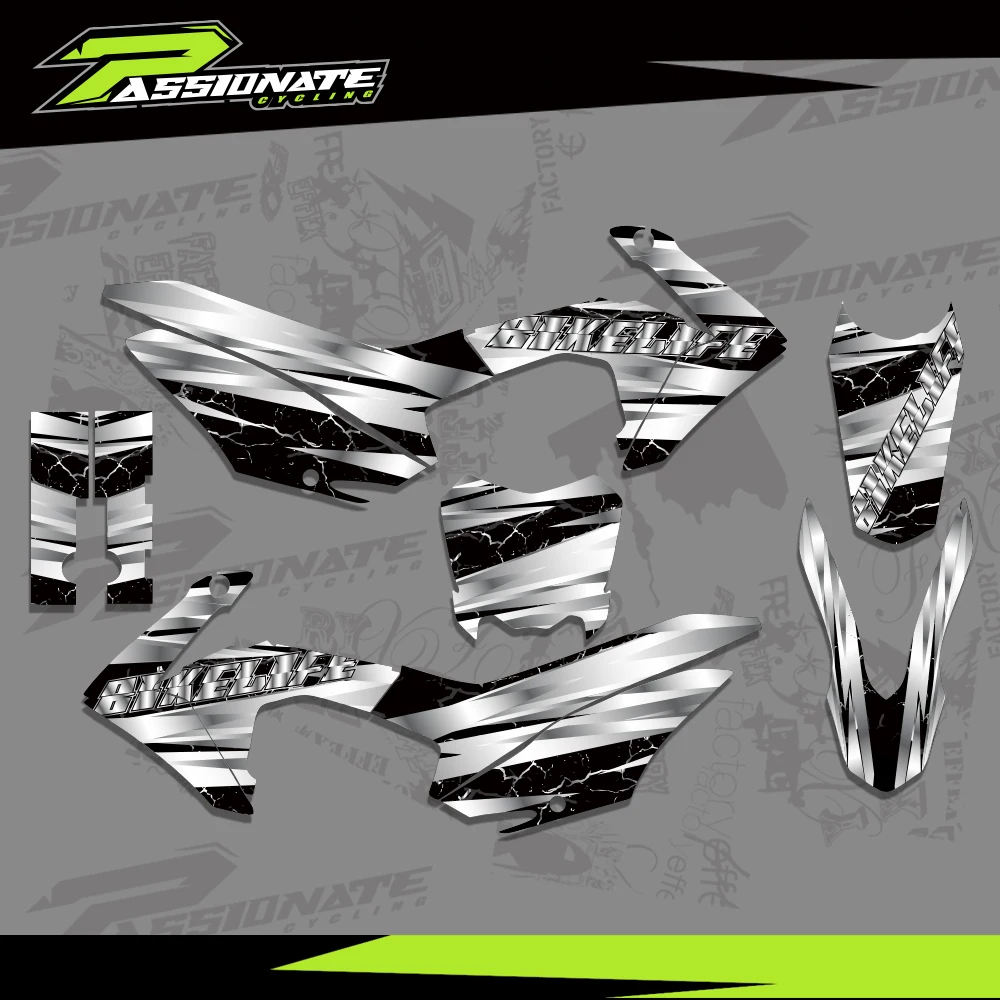 Motorcycle Background Graphics Decals Stickers kit For HONDA CRF 125F CRF125F 2013 -2018  Decoration Custom Number Name