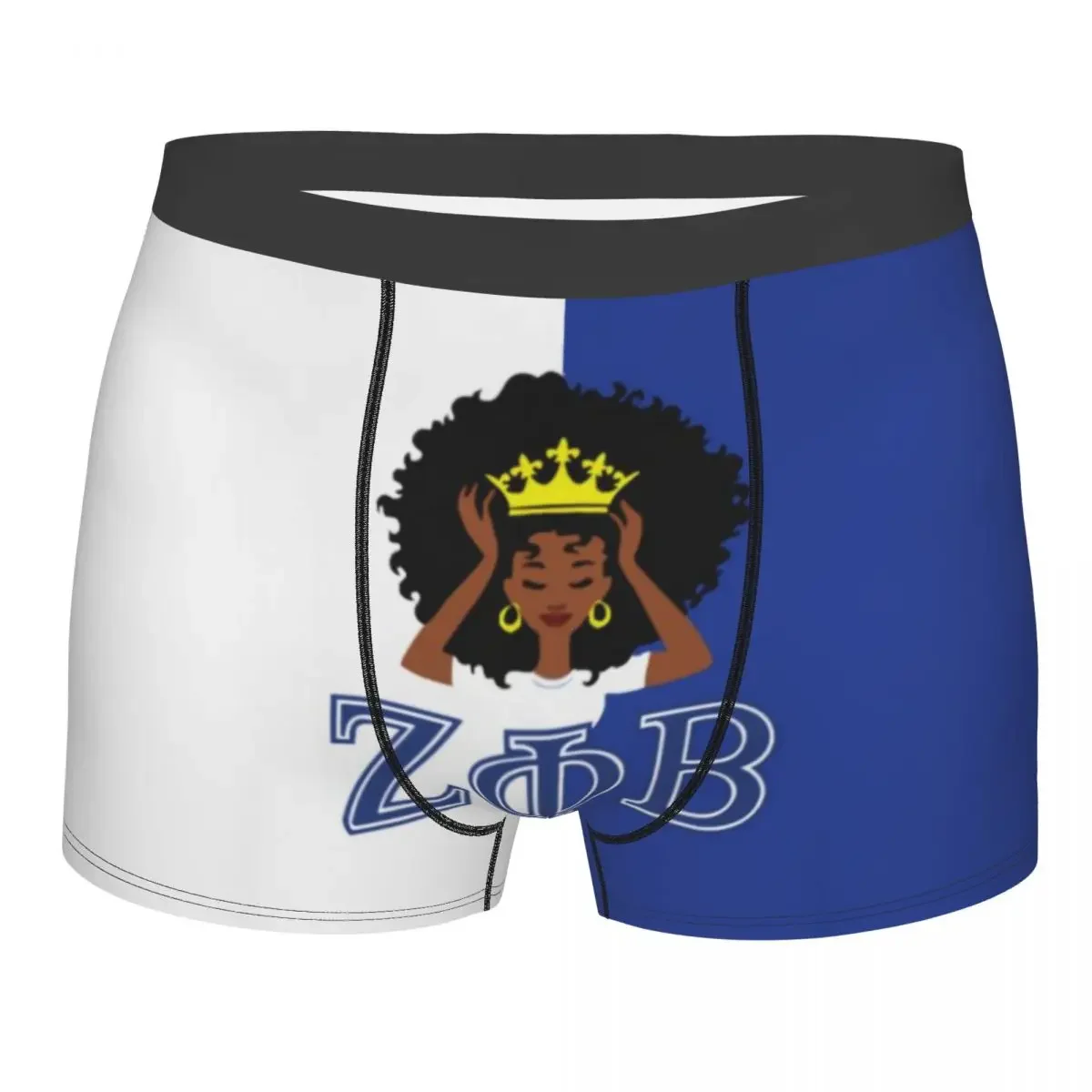 Custom Zeta Phi Beta Sorority Boxers Shorts Mens ZOB Greek Letter 1920 Briefs Underwear Fashion Underpants