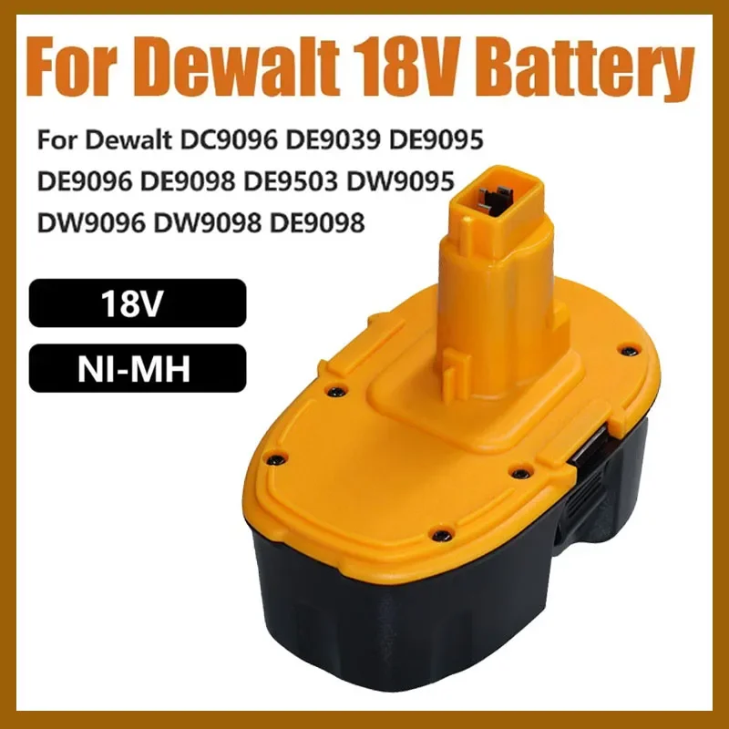 DC9096 18V 9800mAh Ni-MH Power Tool for Dewalt DC9096 DE9039 DE9095 DW9098 DE9503 DW9096 Replacement Battery