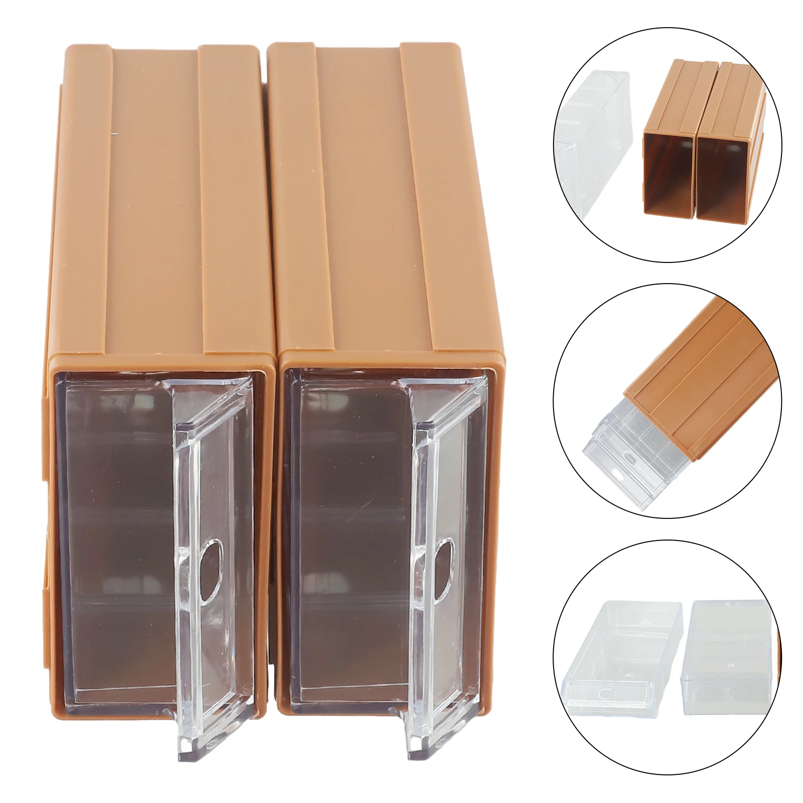 Element Storage Box Hardware-Parts Boxes Stackable Pull-out Plastic Case For Crafts Component Screws-Tools Storing Supplies