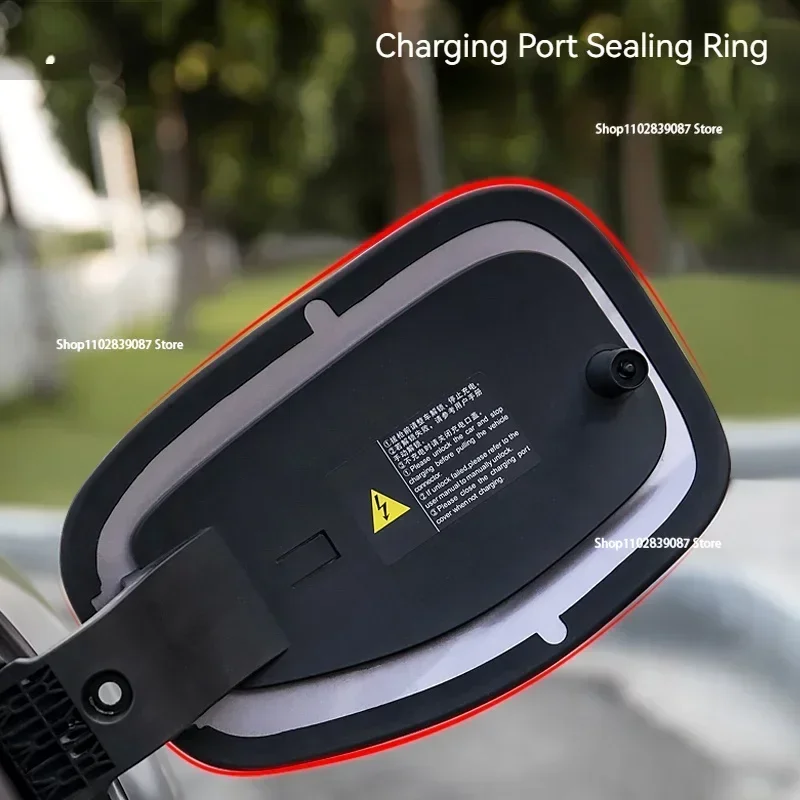 For BYD Dolphin Special 2023 2024 Charging Port Rubber Sealing Ring Sticker Accessories Car Charging Port Dust Plug Cover
