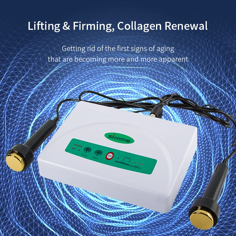 جهاز تجميل سطح المكتب بمنظف شد الوجه بالموجات فوق الصوتية بمقابض مزدوجة مع مقابس الاتحاد الأفريقي والولايات المتحدة #3