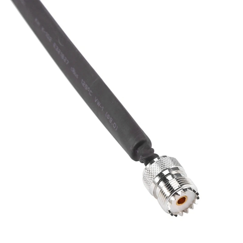 Imagem -05 - Flat rf Cabo Coaxial para Porta e Janela Cabo de Extensão Pigtail Uhf Fêmea para Uhf Fêmea 50 Ohm Pass Through 2x