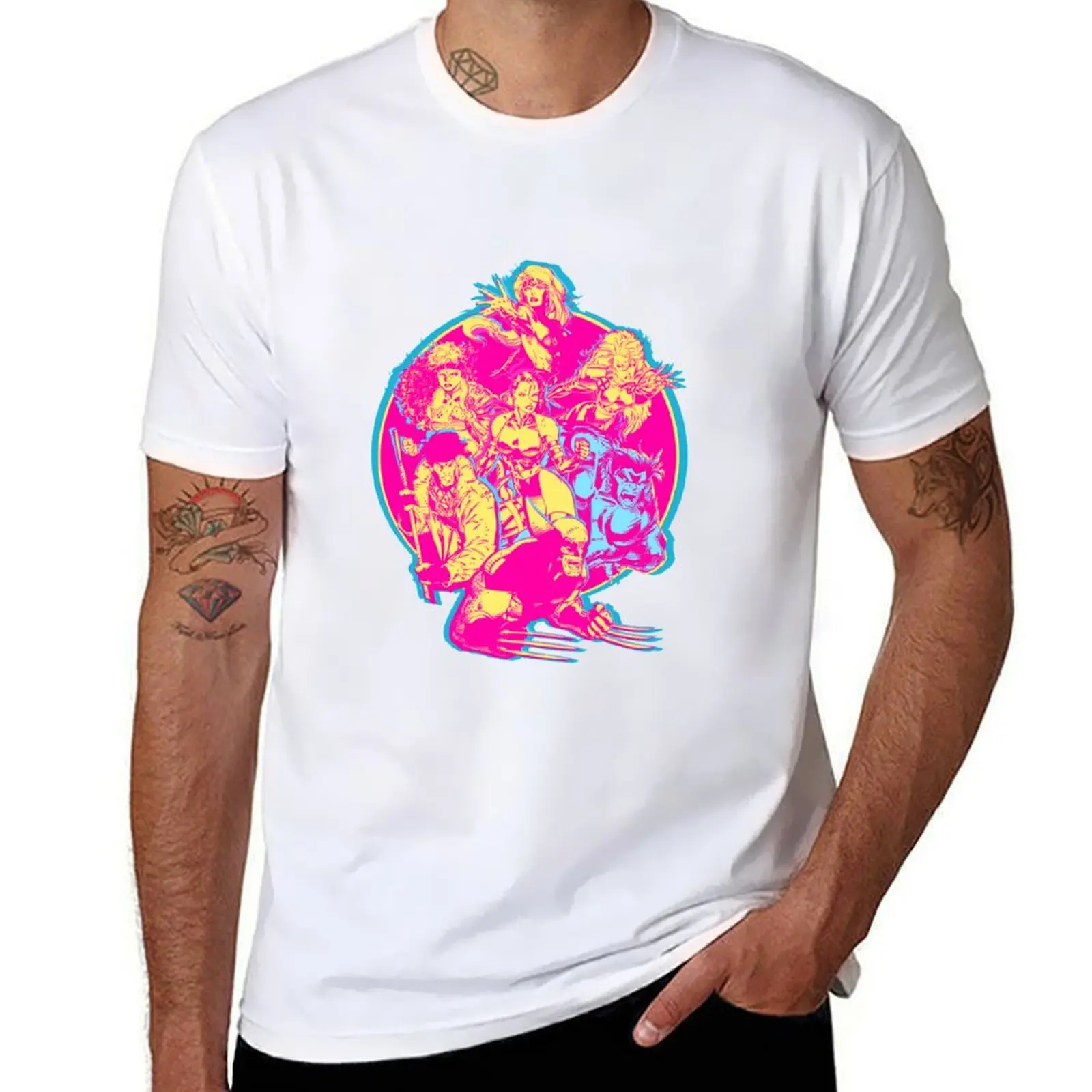

90’s Retro Jim Lee X-Men Group T-Shirt man t shirts cotton t shirts for man cotton