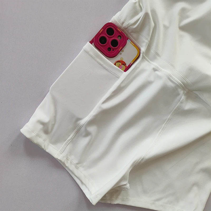 Sport-Yoga-Rock, Badminton-Tennis-Rockhose, halblanger, schnelltrocknender Rock mit Taschen, Rockhose mit seitlichem Schlitz und Trägern für Outdoor-Aktivitäten – Detail 11