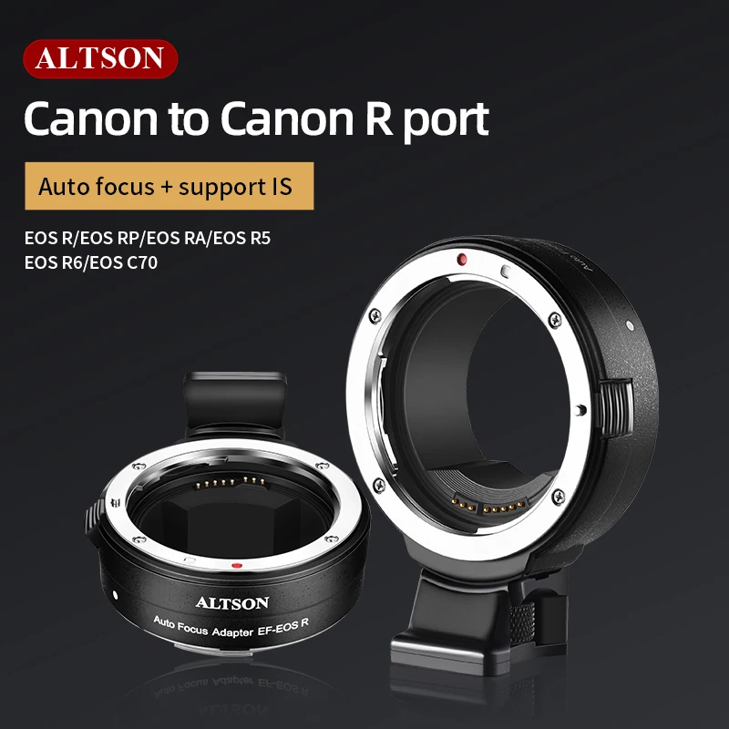 

ALTSON EF-EOS R EF to RF Lens Adapter Auto Focus Full frame for Canon EOS EF Lens to Canon R Mount Camera EOS R RP R3 R5 R6